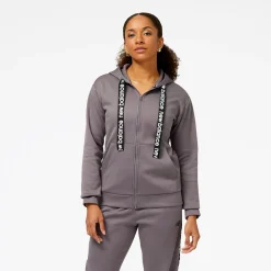 ODZIEZ BIEGOWA|BIEGANIE*New Balance ODZIEZ BIEGOWA|BIEGANIE Bluza damska WJ13174ZNC – szara