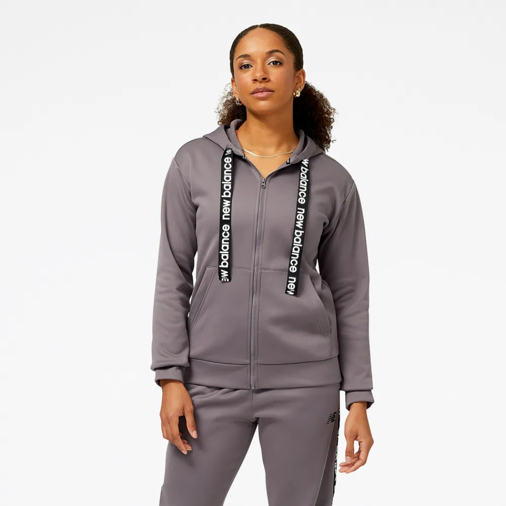 ODZIEZ BIEGOWA|BIEGANIE*New Balance ODZIEZ BIEGOWA|BIEGANIE Bluza damska WJ13174ZNC – szara