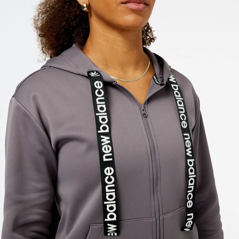 ODZIEZ BIEGOWA|BIEGANIE*New Balance ODZIEZ BIEGOWA|BIEGANIE Bluza damska WJ13174ZNC – szara