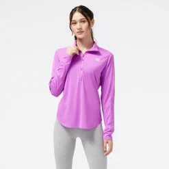 ODZIEZ BIEGOWA|BIEGANIE*New Balance ODZIEZ BIEGOWA|BIEGANIE Bluza damska WT23227COM – fioletowa