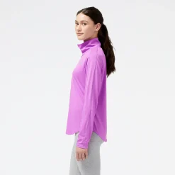 ODZIEZ BIEGOWA|BIEGANIE*New Balance ODZIEZ BIEGOWA|BIEGANIE Bluza damska WT23227COM – fioletowa
