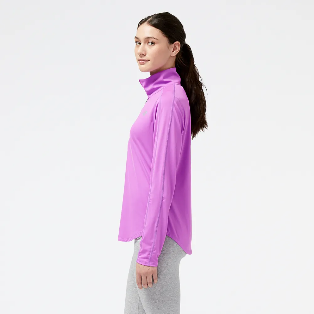 ODZIEZ BIEGOWA|BIEGANIE*New Balance ODZIEZ BIEGOWA|BIEGANIE Bluza damska WT23227COM – fioletowa