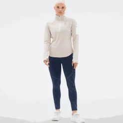 ODZIEZ BIEGOWA|BIEGANIE*New Balance ODZIEZ BIEGOWA|BIEGANIE Bluza damska WT23252SAH – beżowa
