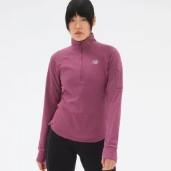 ODZIEZ BIEGOWA|BIEGANIE*New Balance ODZIEZ BIEGOWA|BIEGANIE Bluza damska WT23252RNH – różowa