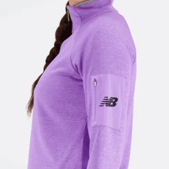 ODZIEZ BIEGOWA|BIEGANIE*New Balance ODZIEZ BIEGOWA|BIEGANIE Bluza damska WT23273EPH – fioletowa