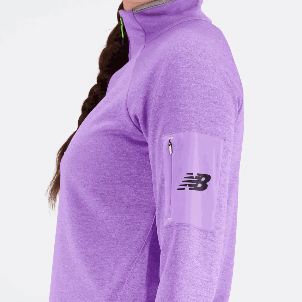 ODZIEZ BIEGOWA|BIEGANIE*New Balance ODZIEZ BIEGOWA|BIEGANIE Bluza damska WT23273EPH – fioletowa