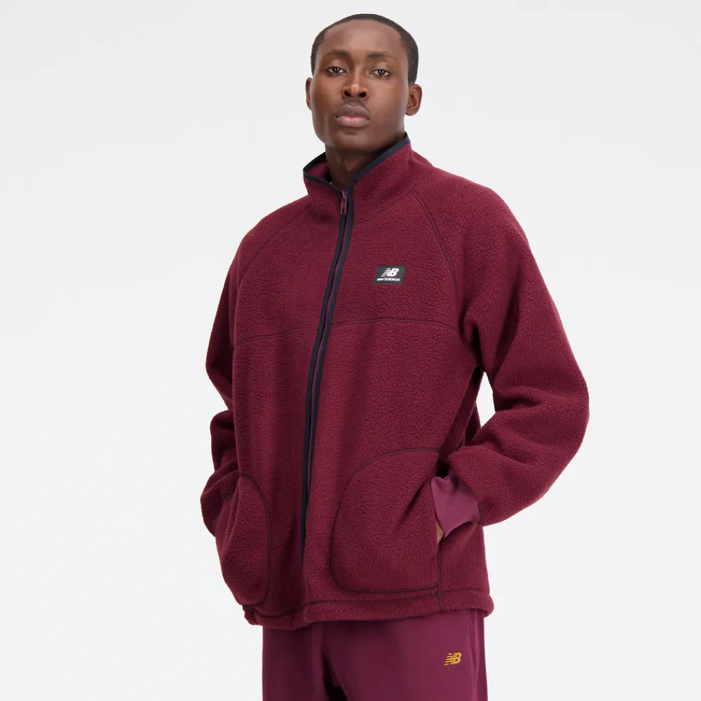 New Balance Bluza męska MJ33503NBY – bordowa