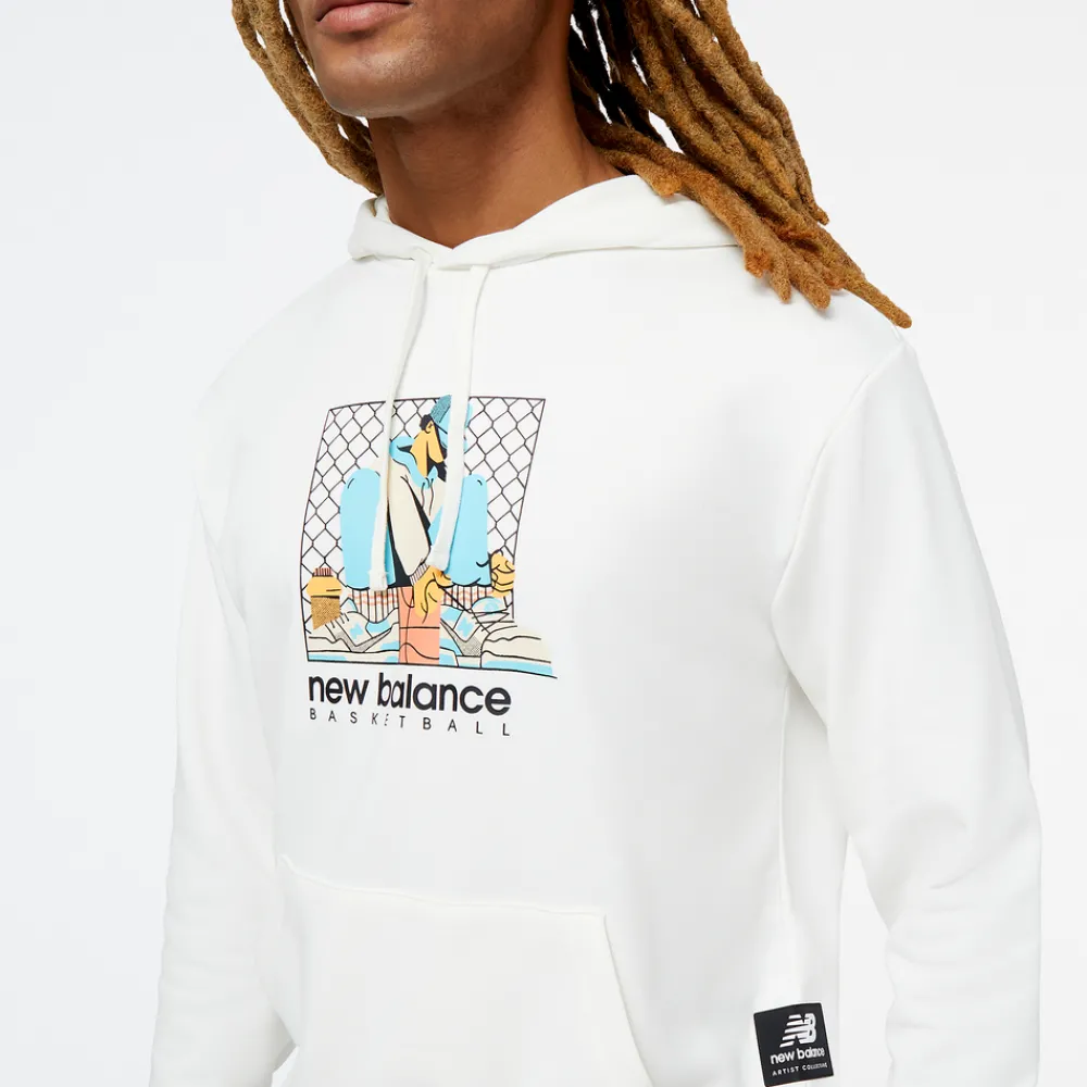 New Balance Bluza męska MT31588SST – biała