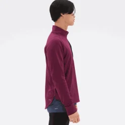 ODZIEZ BIEGOWA|BIEGANIE*New Balance ODZIEZ BIEGOWA|BIEGANIE Bluza męska MT23252DET – bordowa