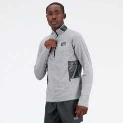 ODZIEZ BIEGOWA|BIEGANIE*New Balance ODZIEZ BIEGOWA|BIEGANIE Bluza męska MT31273SXY – szara