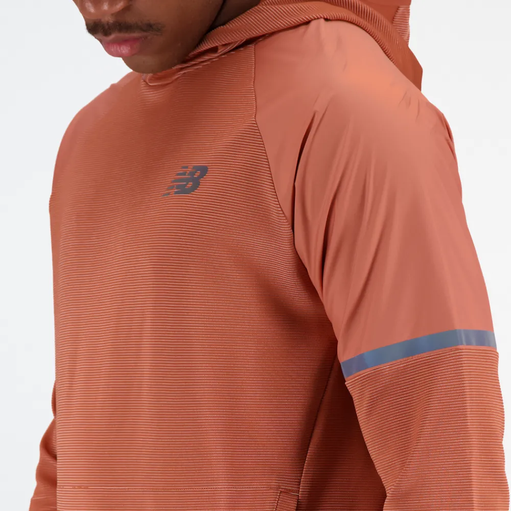 ODZIEZ BIEGOWA|BIEGANIE*New Balance ODZIEZ BIEGOWA|BIEGANIE Bluza męska MT31289MHY – pomarańczowe