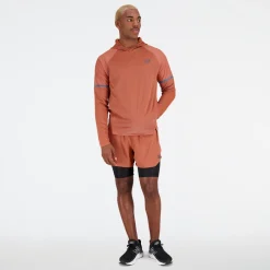 ODZIEZ BIEGOWA|BIEGANIE*New Balance ODZIEZ BIEGOWA|BIEGANIE Bluza męska MT31289MHY – pomarańczowe