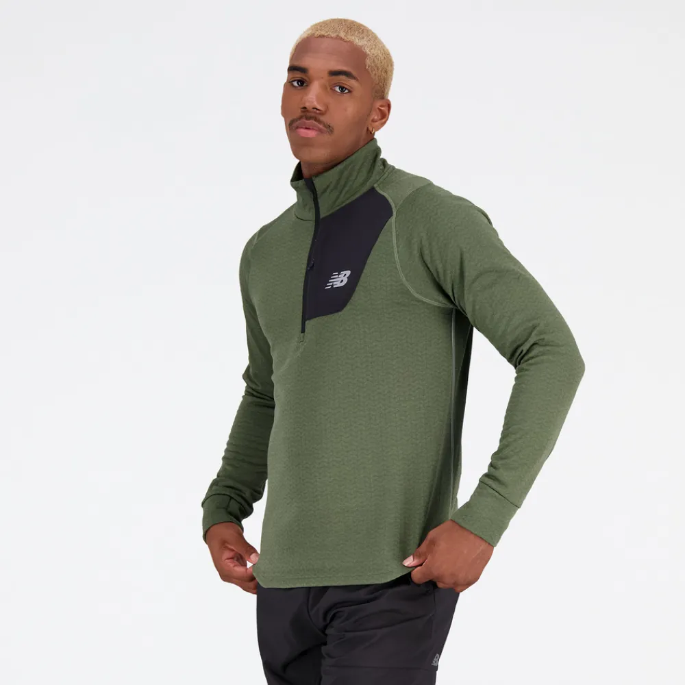 ODZIEZ BIEGOWA|BIEGANIE*New Balance ODZIEZ BIEGOWA|BIEGANIE Bluza męska MT23252DO1 – zielona