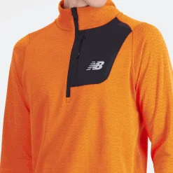 ODZIEZ BIEGOWA|BIEGANIE*New Balance ODZIEZ BIEGOWA|BIEGANIE Bluza męska MT23252CEN – pomarańczowa