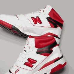 New Balance Buty męskie BB650RWR – biało–czerwone