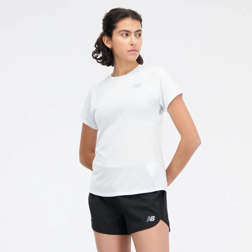 ODZIEZ BIEGOWA|BIEGANIE*New Balance ODZIEZ BIEGOWA|BIEGANIE Koszulka damska WT21262IBH – biała