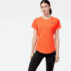 ODZIEZ BIEGOWA|BIEGANIE*New Balance ODZIEZ BIEGOWA|BIEGANIE Koszulka damska WT23281ERE – pomarańczowa