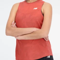 ODZIEZ BIEGOWA|BIEGANIE*New Balance ODZIEZ BIEGOWA|BIEGANIE Koszulka damska WT33280ASU – pomarańczowa