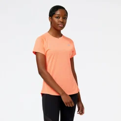 ODZIEZ BIEGOWA|BIEGANIE*New Balance ODZIEZ BIEGOWA|BIEGANIE Koszulka damska WT21262ODR – pomarańczowa
