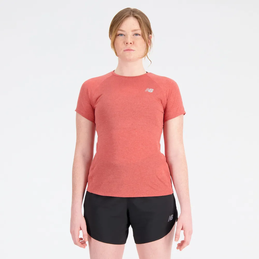 ODZIEZ BIEGOWA|BIEGANIE*New Balance ODZIEZ BIEGOWA|BIEGANIE Koszulka damska WT21262ASO – pomarańczowa