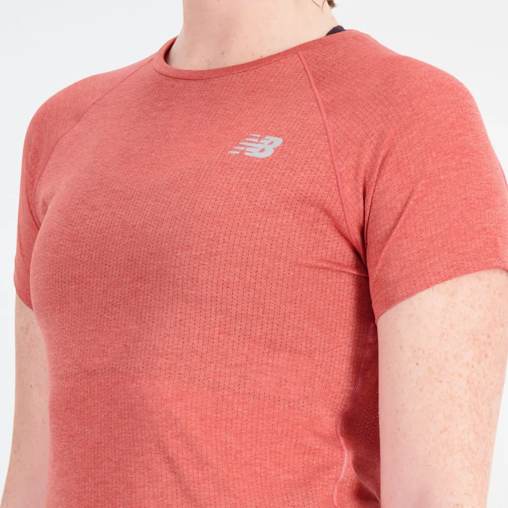 ODZIEZ BIEGOWA|BIEGANIE*New Balance ODZIEZ BIEGOWA|BIEGANIE Koszulka damska WT21262ASO – pomarańczowa