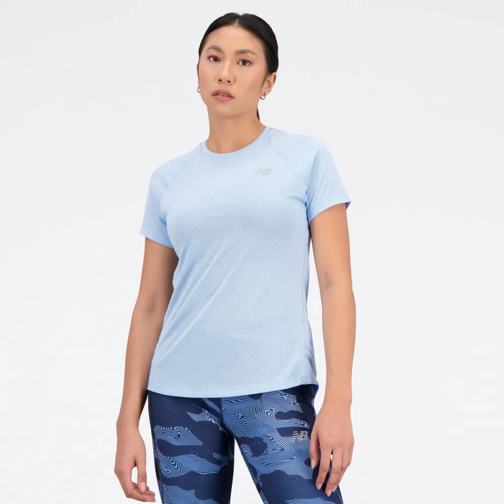 ODZIEZ BIEGOWA|BIEGANIE*New Balance ODZIEZ BIEGOWA|BIEGANIE Koszulka damska WT21262BZH – niebieska