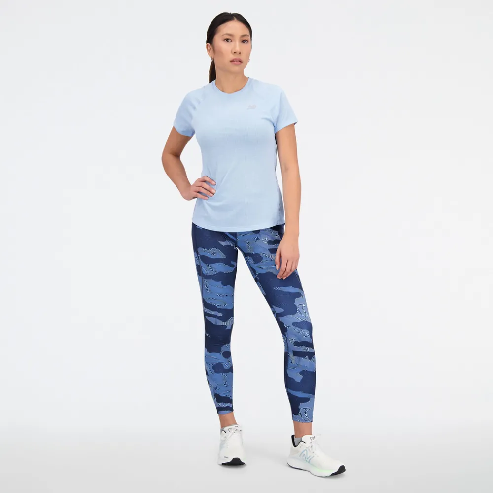 ODZIEZ BIEGOWA|BIEGANIE*New Balance ODZIEZ BIEGOWA|BIEGANIE Koszulka damska WT21262BZH – niebieska