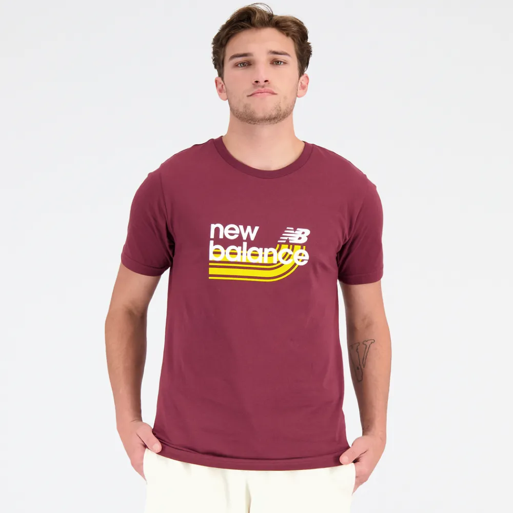 New Balance Koszulka męska MT31908BG – bordowa