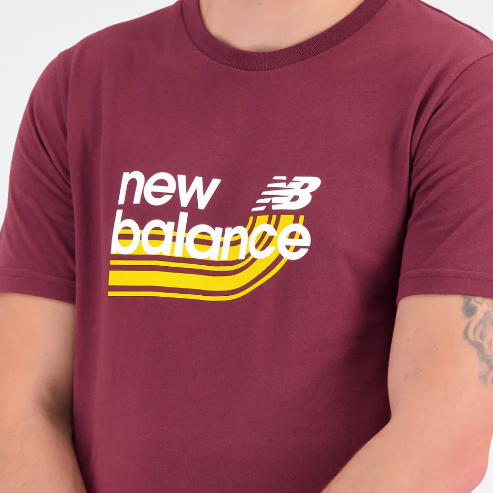 New Balance Koszulka męska MT31908BG – bordowa