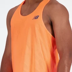 ODZIEZ BIEGOWA|BIEGANIE*New Balance ODZIEZ BIEGOWA|BIEGANIE Koszulka męska MT23280NDF – pomarańczowe