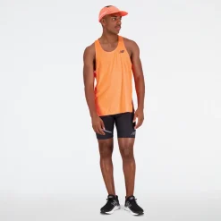 ODZIEZ BIEGOWA|BIEGANIE*New Balance ODZIEZ BIEGOWA|BIEGANIE Koszulka męska MT23280NDF – pomarańczowe