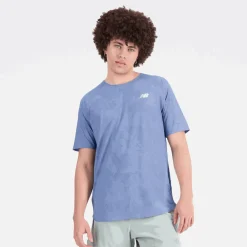 ODZIEZ BIEGOWA|BIEGANIE*New Balance ODZIEZ BIEGOWA|BIEGANIE Koszulka męska MT33281MYL – niebieska