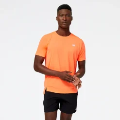 ODZIEZ BIEGOWA|BIEGANIE*New Balance ODZIEZ BIEGOWA|BIEGANIE Koszulka męska MT23222NDF – pomarańczowa