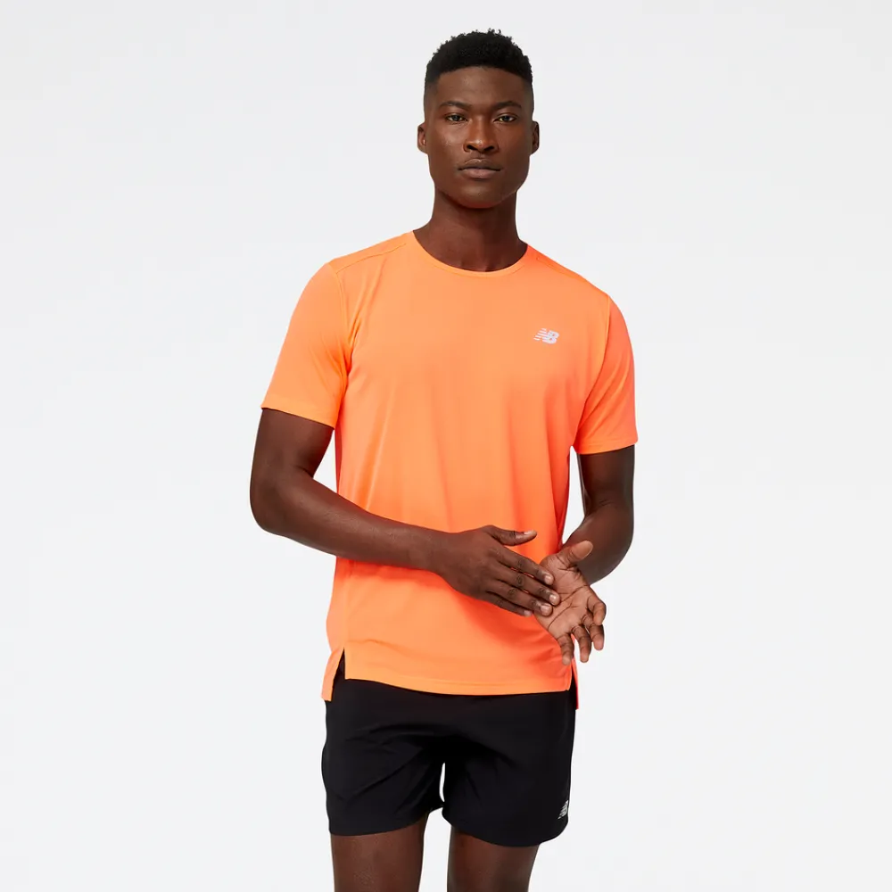 ODZIEZ BIEGOWA|BIEGANIE*New Balance ODZIEZ BIEGOWA|BIEGANIE Koszulka męska MT23222NDF – pomarańczowa