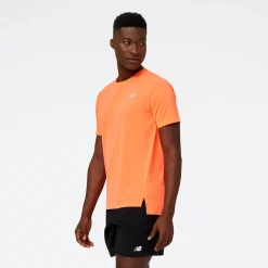 ODZIEZ BIEGOWA|BIEGANIE*New Balance ODZIEZ BIEGOWA|BIEGANIE Koszulka męska MT23222NDF – pomarańczowa