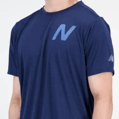 ODZIEZ BIEGOWA|BIEGANIE*New Balance ODZIEZ BIEGOWA|BIEGANIE Koszulka męska MT21277NML – granatowa