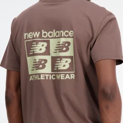 New Balance Koszulka męska MT33511DUO – brązowa