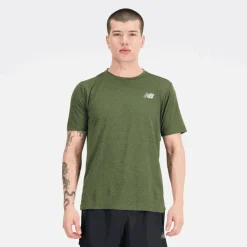 ODZIEZ BIEGOWA|BIEGANIE*New Balance ODZIEZ BIEGOWA|BIEGANIE Koszulka męska MT21262KMU– zielona