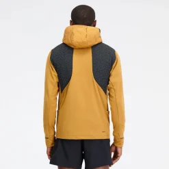 ODZIEZ BIEGOWA|BIEGANIE*New Balance ODZIEZ BIEGOWA|BIEGANIE Kurtka męska MJ33256TOB – żółta