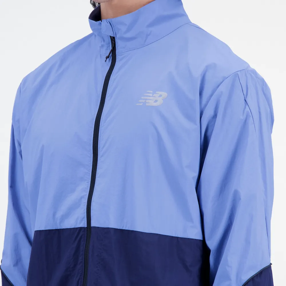 ODZIEZ BIEGOWA|BIEGANIE*New Balance ODZIEZ BIEGOWA|BIEGANIE Kurtka męska MJ21265HER – niebieska