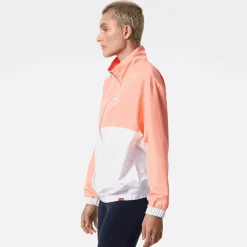 ODZIEZ BIEGOWA|BIEGANIE*New Balance ODZIEZ BIEGOWA|BIEGANIE Kurtka WJ21800PPI – pomarańczowo–biała