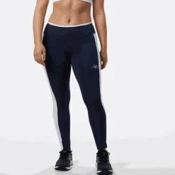 ODZIEZ BIEGOWA|BIEGANIE*New Balance ODZIEZ BIEGOWA|BIEGANIE Legginsy damskie WP23234NGO – granatowe