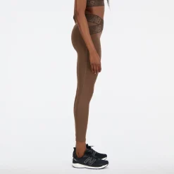 ODZIEZ BIEGOWA|BIEGANIE*New Balance ODZIEZ BIEGOWA|BIEGANIE Legginsy damskie WP21177DUO – brązowe