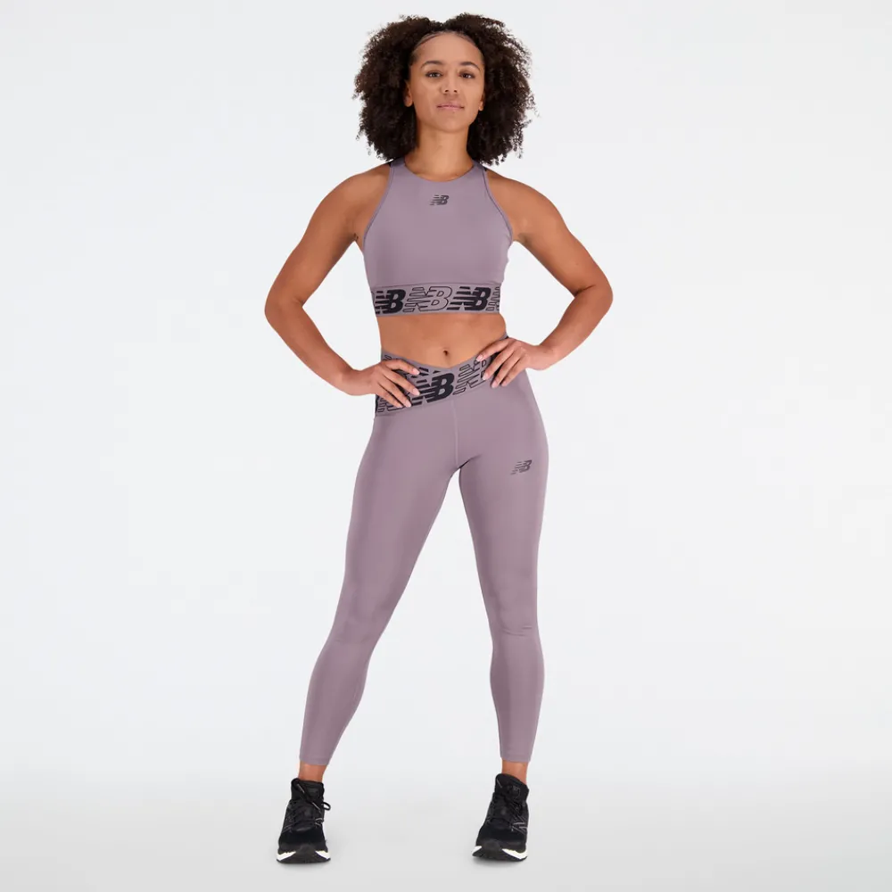 ODZIEZ BIEGOWA|BIEGANIE*New Balance ODZIEZ BIEGOWA|BIEGANIE Legginsy damskie WP21177ZNC – fioletowe