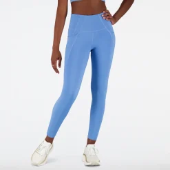 ODZIEZ BIEGOWA|BIEGANIE*New Balance ODZIEZ BIEGOWA|BIEGANIE Legginsy damskie WP21112HER – niebieskie