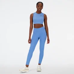 ODZIEZ BIEGOWA|BIEGANIE*New Balance ODZIEZ BIEGOWA|BIEGANIE Legginsy damskie WP21112HER – niebieskie