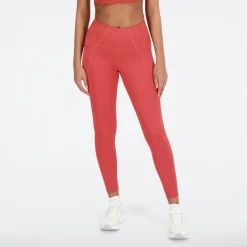 ODZIEZ BIEGOWA|BIEGANIE*New Balance ODZIEZ BIEGOWA|BIEGANIE Legginsy damskie WP21112ASU – czerwone