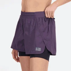 ODZIEZ BIEGOWA|BIEGANIE*New Balance ODZIEZ BIEGOWA|BIEGANIE Spodenki damskie WS33278ILL – fioletowe
