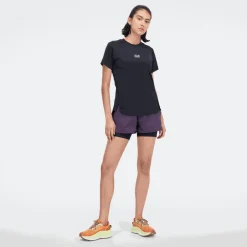 ODZIEZ BIEGOWA|BIEGANIE*New Balance ODZIEZ BIEGOWA|BIEGANIE Spodenki damskie WS33278ILL – fioletowe