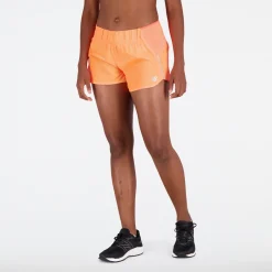 ODZIEZ BIEGOWA|BIEGANIE*New Balance ODZIEZ BIEGOWA|BIEGANIE Spodenki damskie WS21267NDF – pomarańczowe